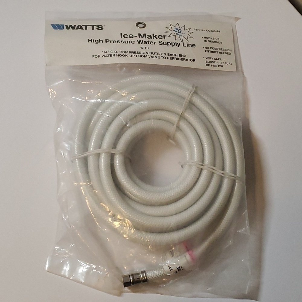 Watts ice-maker high pressure water supply‎ line 20 feet long unused new